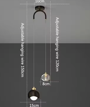 Moderne Kristallen Hanglamp – Luxe Minimalistisch Design voor Slaapkamer & Woonkamer