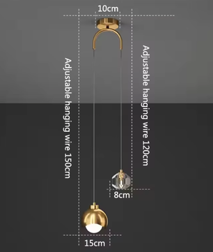 Moderne Kristallen Hanglamp – Luxe Minimalistisch Design voor Slaapkamer & Woonkamer