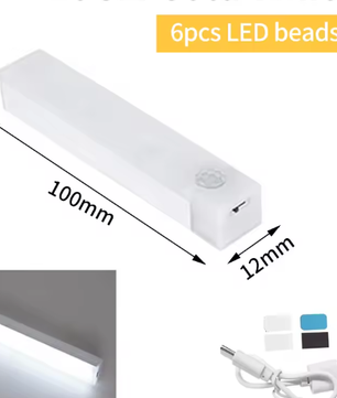 Bewegingssensor LED Nachtlamp – USB Oplaadbaar & Magnetisch
