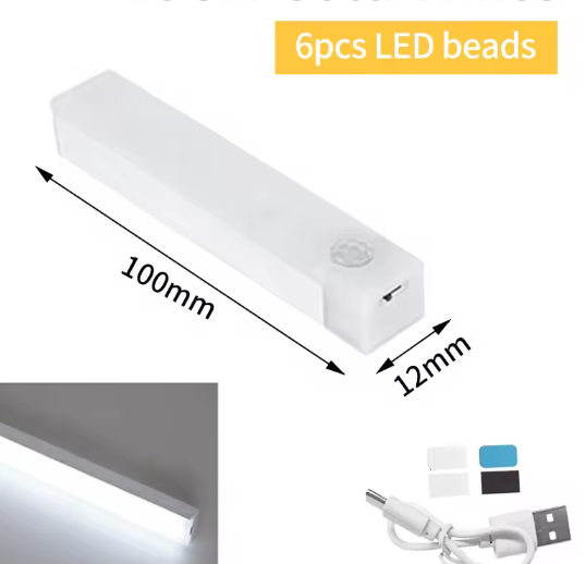 Bewegingssensor LED Nachtlamp – USB Oplaadbaar & Magnetisch