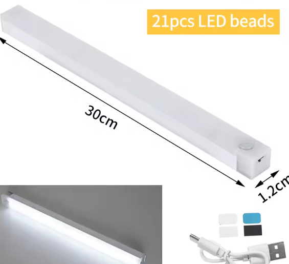 Bewegingssensor LED Nachtlamp – USB Oplaadbaar & Magnetisch