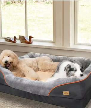 Groot Hondenbed – Zacht Comfortabel Fleece Met Wasbare Hoes & Stevig Sponsschuim
