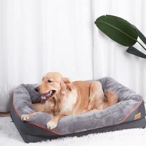 Groot Hondenbed – Zacht Comfortabel Fleece Met Wasbare Hoes & Stevig Sponsschuim
