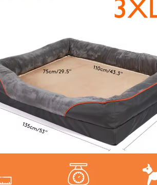 Groot Hondenbed – Zacht Comfortabel Fleece Met Wasbare Hoes & Stevig Sponsschuim