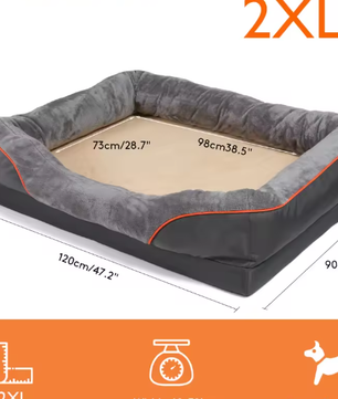 Groot Hondenbed – Zacht Comfortabel Fleece Met Wasbare Hoes & Stevig Sponsschuim