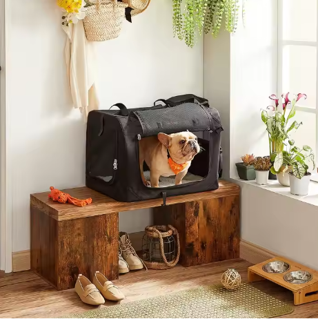 Opvouwbare Hondenkooi – Nylon & Oxford-Stof, 60x42x42 cm