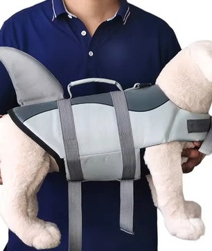 Honden Reddingsvest – Veilig Zwemvest met Handvat & Haai Design