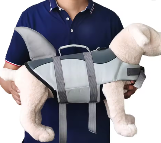 Honden Reddingsvest – Veilig Zwemvest met Handvat & Haai Design