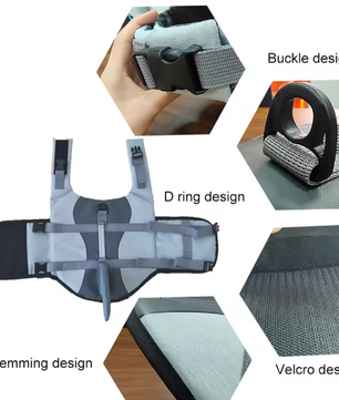 Honden Reddingsvest – Veilig Zwemvest met Handvat & Haai Design