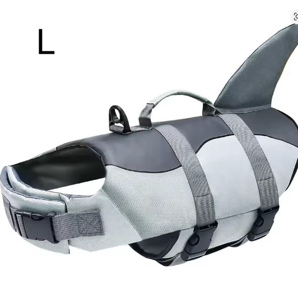 Honden Reddingsvest – Veilig Zwemvest met Handvat & Haai Design