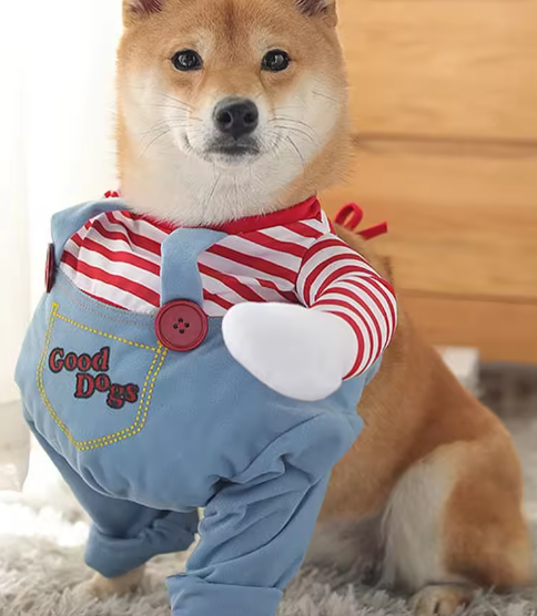 Grappig Hondenkostuum – Creatieve Cosplay Outfit met Mes Accessoire