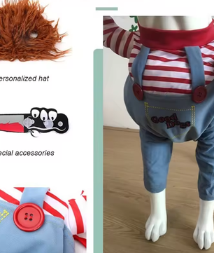 Grappig Hondenkostuum – Creatieve Cosplay Outfit met Mes Accessoire