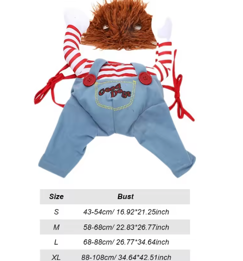 Grappig Hondenkostuum – Creatieve Cosplay Outfit met Mes Accessoire