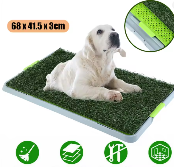 Puppy Toilet met Kunstgras – Draagbaar Hondentoilet & Kattenbak