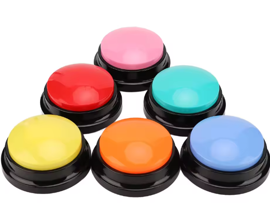 Set van 6 Diercommunicatie Knoppen – Opneembare Trainingsbuttons voor Hond & Kat