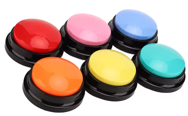 Set van 6 Diercommunicatie Knoppen – Opneembare Trainingsbuttons voor Hond & Kat