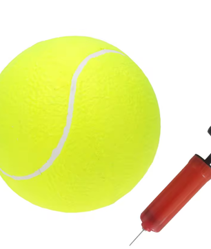 Oversized Opblaasbare Tennisbal 24 cm – Inclusief Pomp voor Hond, Kat & Kinderen
