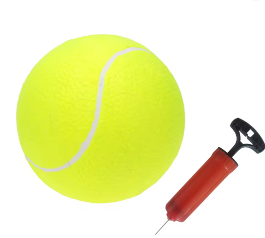 Oversized Opblaasbare Tennisbal 24 cm – Inclusief Pomp voor Hond, Kat & Kinderen