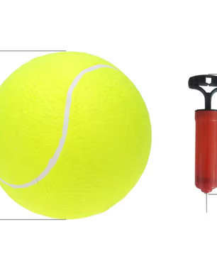 Oversized Opblaasbare Tennisbal 24 cm – Inclusief Pomp voor Hond, Kat & Kinderen