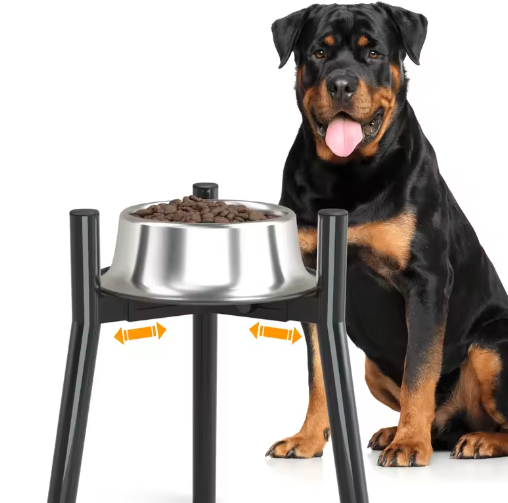 Verstelbare Verhoogde Hondenvoerstandaard – Metalen Voet voor Grote Honden