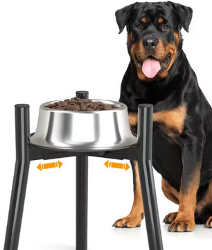 Verstelbare Verhoogde Hondenvoerstandaard – Metalen Voet voor Grote Honden