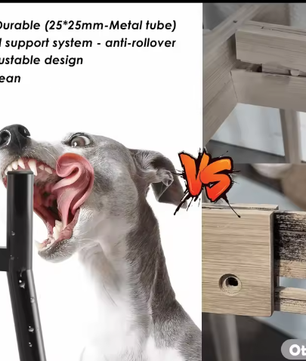 Verstelbare Verhoogde Hondenvoerstandaard – Metalen Voet voor Grote Honden
