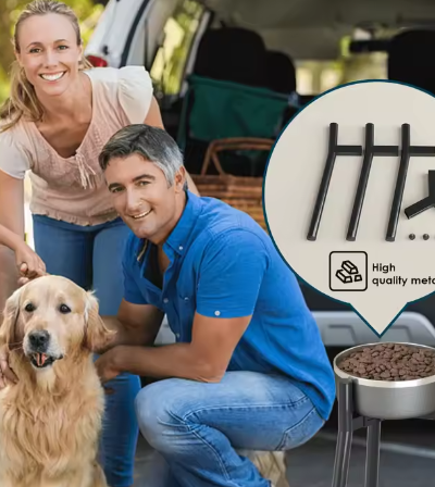 Verstelbare Verhoogde Hondenvoerstandaard – Metalen Voet voor Grote Honden