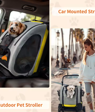 Opvouwbare Honden- en Kattenwagen – 2-in-1 Kinderwagen & Reiskrat