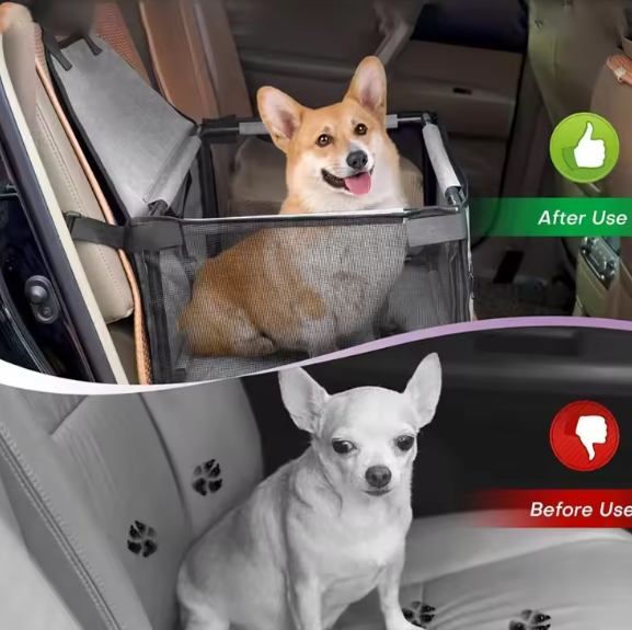 Opvouwbare Autostoelhoes voor Honden – Hangmat & Reismand