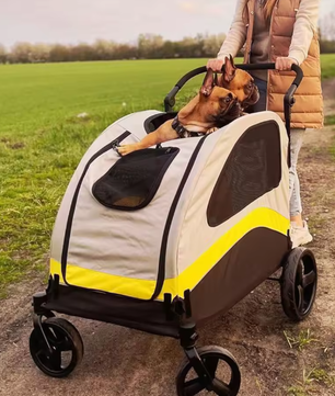 Premium Honden- en Kattenwagen – Opvouwbare 4-Wiel Pet Jogger