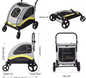 Premium Honden- en Kattenwagen – Opvouwbare 4-Wiel Pet Jogger