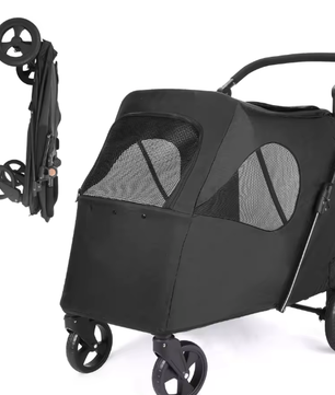Grote Honden- en Kattenwagen – Opvouwbare Wandelwagen tot 55 kg