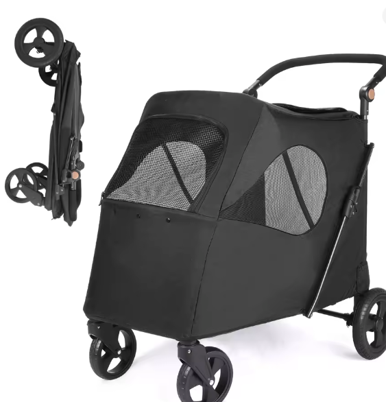 Grote Honden- en Kattenwagen – Opvouwbare Wandelwagen tot 55 kg