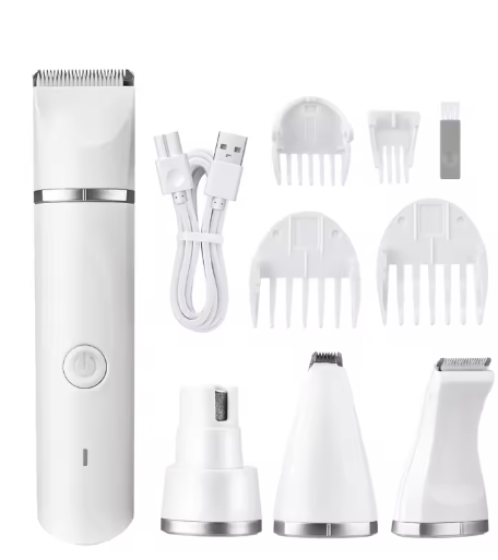 4-in-1 Elektrische Hondentondeuse – Draadloos & Waterdicht