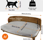 Verhoogd Kattenbed – Houten Bank met Kussen voor Kat of Kleine Hond