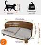Verhoogd Kattenbed – Houten Bank met Kussen voor Kat of Kleine Hond