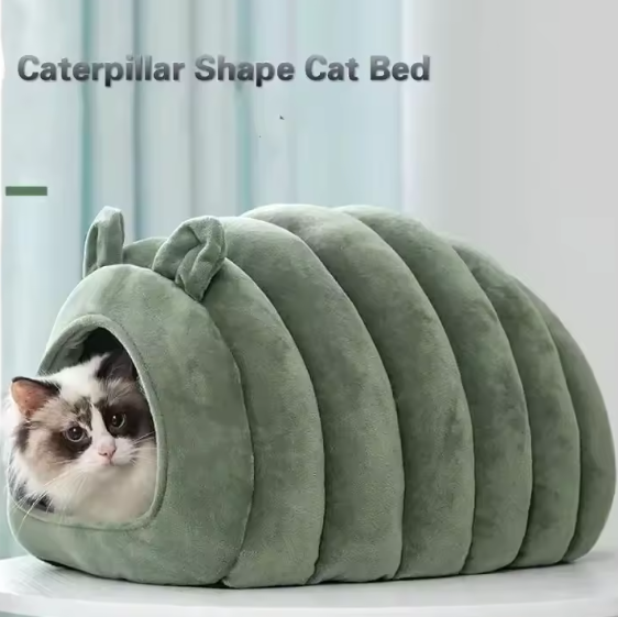 Pompoen kattenhuis – Warm en volledig gesloten slaaphuis