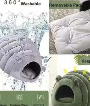 Pompoen kattenhuis – Warm en volledig gesloten slaaphuis