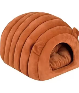 Pompoen kattenhuis – Warm en volledig gesloten slaaphuis