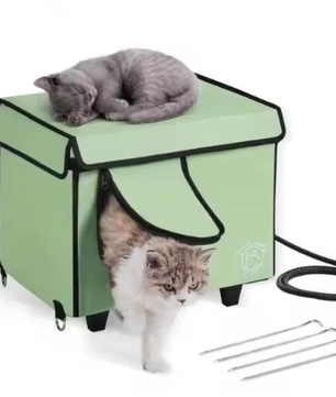 Verwarmd kattenhuis – Waterdicht & geïsoleerd buitenbed