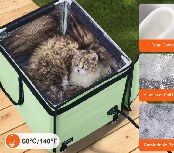 Verwarmd kattenhuis – Waterdicht & geïsoleerd buitenbed