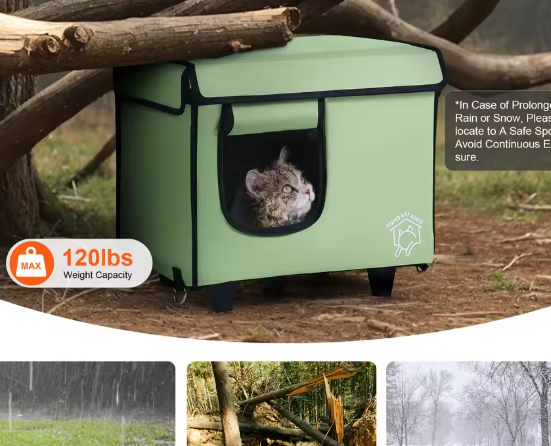 Verwarmd kattenhuis – Waterdicht & geïsoleerd buitenbed