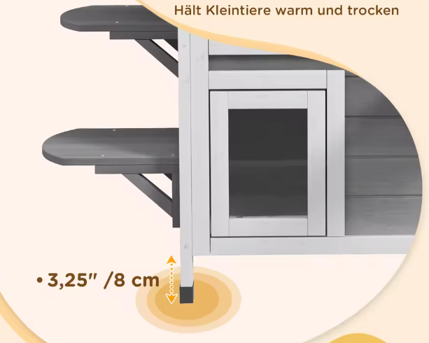Houten kattenhuis 2-laags – Waterdicht & winterbestendig