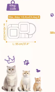 Houten kattenhuis met balkon – 2 verdiepingen voor binnen & buiten
