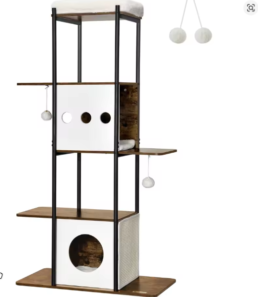 Krabpaal met Kattentoren – 4 Niveaus & Ruime Ligplekken