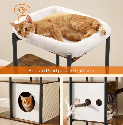 Krabpaal met Kattentoren – 4 Niveaus & Ruime Ligplekken