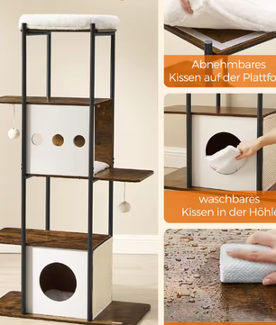 Krabpaal met Kattentoren – 4 Niveaus & Ruime Ligplekken