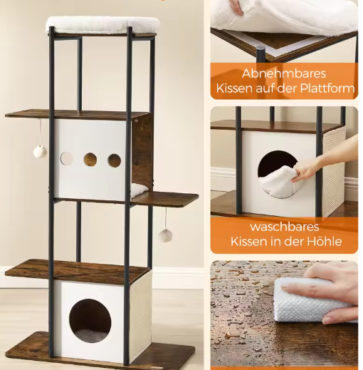 Krabpaal met Kattentoren – 4 Niveaus & Ruime Ligplekken