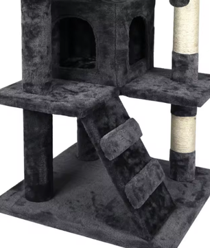 Kattenboom Krabpaal – 132 cm Hoog, Multi-Level & Speelhuis