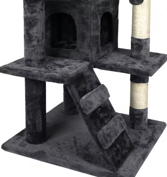 Kattenboom Krabpaal – 132 cm Hoog, Multi-Level & Speelhuis
